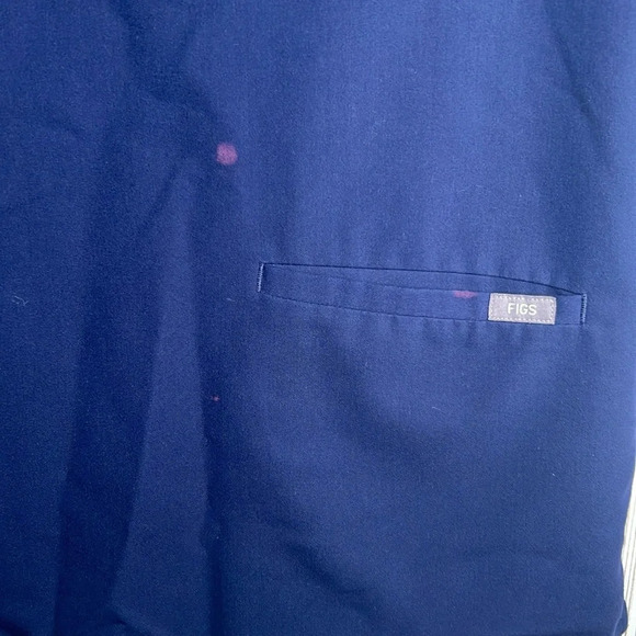 Figs Technical Casma Scrub Top Navy Blue Women's Size Medium - Picture 2 of 5